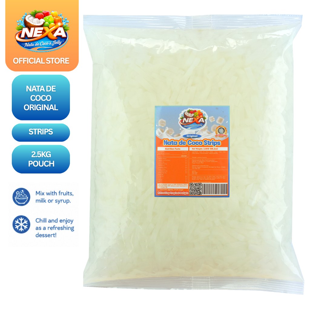 Nata de Coco Strips · 2.5kg Pouch